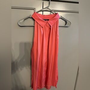 Kobi Halperin Kristin Silk Blouse in Flamingo Pink. M